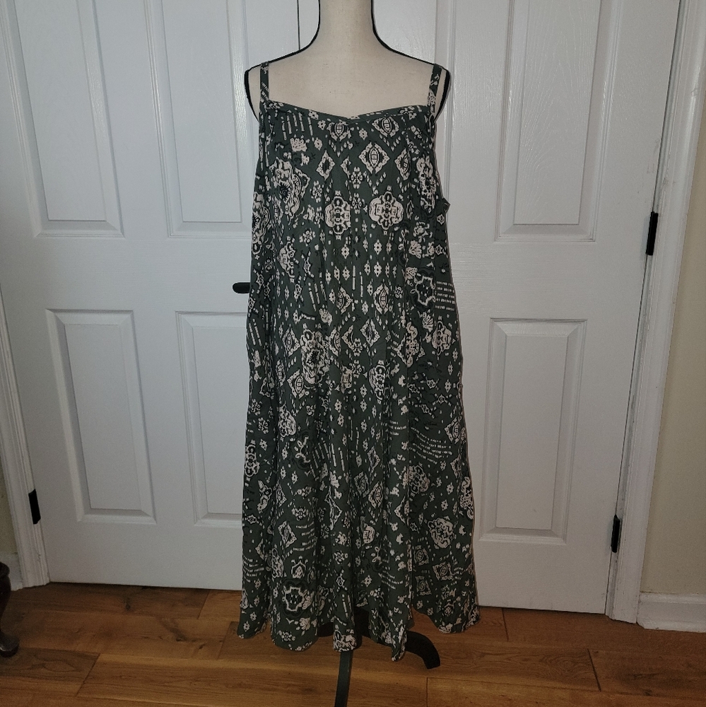 NWT Torrid Midi Challis Sleeveless Trapeze Dress